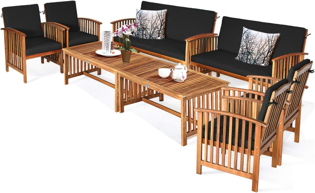 Outdoor Acacia Wood Sofa Set 8 PCS