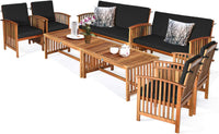 Thumbnail for Outdoor Acacia Wood Sofa Set 8 PCS