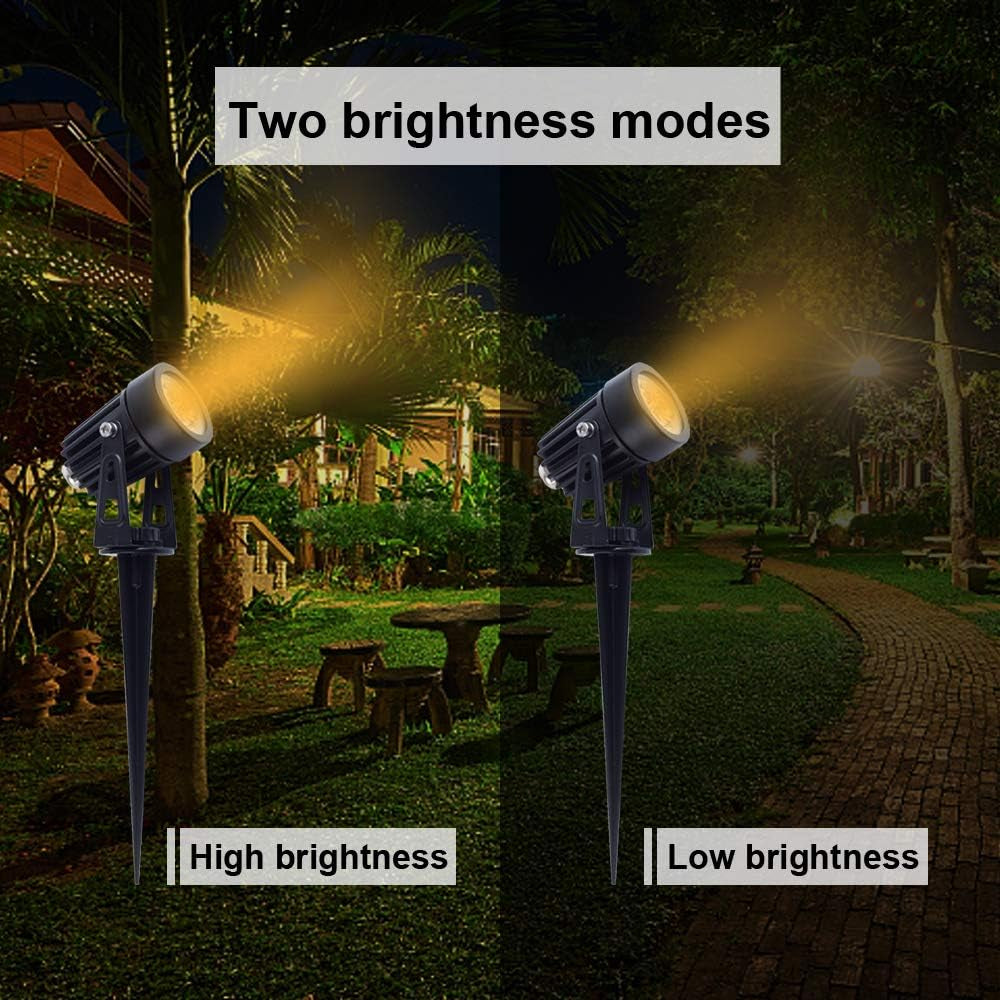 Led Solar Spotlights 9.8Ft Cable  Outdoor Garden