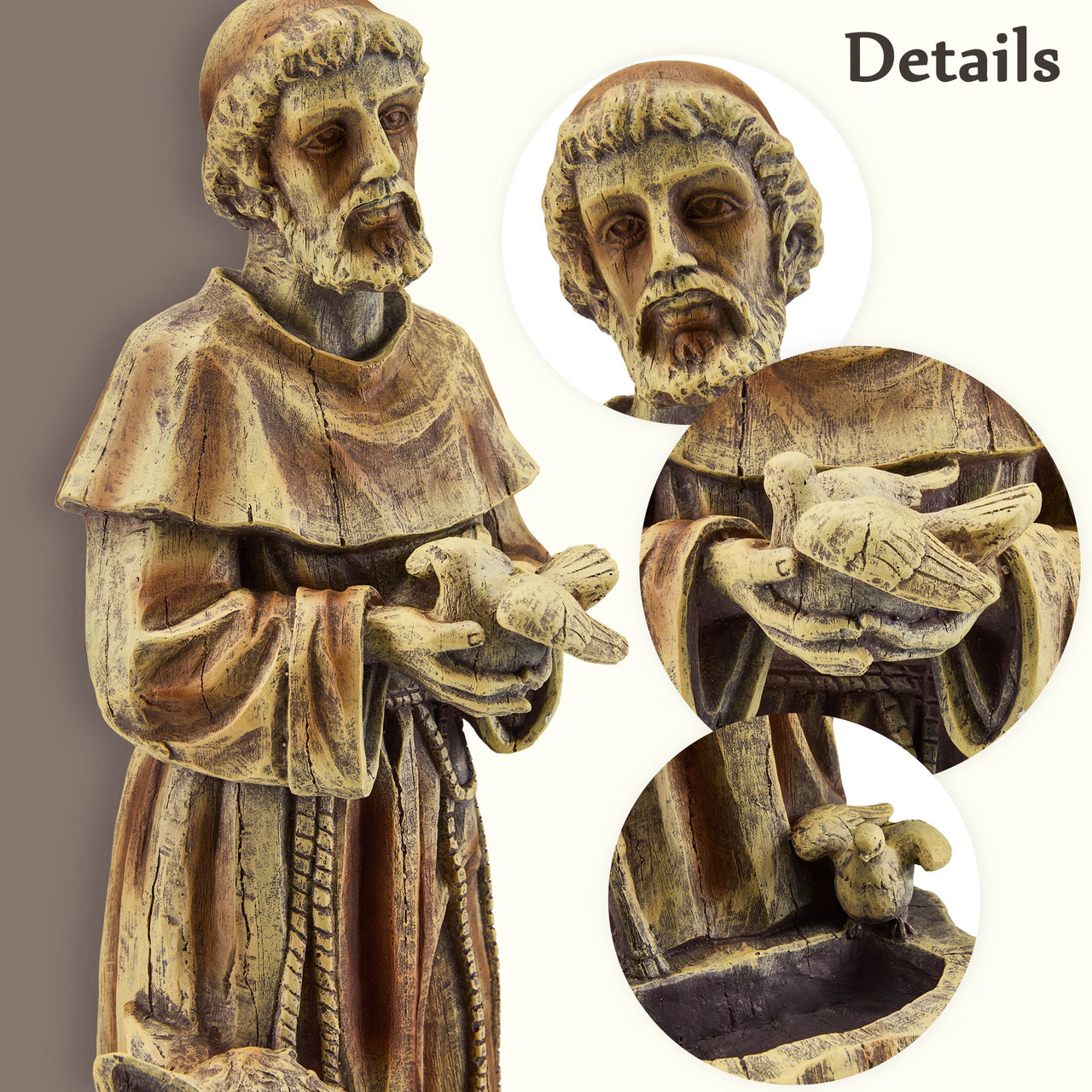 Outdoor Religious Sculpture, Garden Decor, Waterproof Sculpture, Suitable for Courtyard, Front Porch, Patio