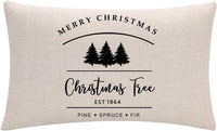 Thumbnail for Black Christmas Decorations Farmhouse Christmas Throw Pillow Cover 12X20 Inch Farm Fresh Christmas Tree Cushion Pillowcases for Christmas Decor