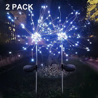 Thumbnail for Solar Lights Outdoor, Garden Decorative Lights, Solar Landscape Lights, DIY Lights, 120 LED Powered 40 Copper Wires for Walkway Patio Lawn Backyard，Party Decor 2 Pack （Cool White）