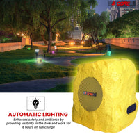 Thumbnail for 5Core Outdoor Wireless Speakers Bluetooth Rock Waterproof Linkable TWS Garden Speaker BROWN
