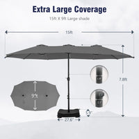 Thumbnail for Rectangular Market Umbrella with Base