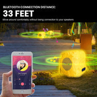 Thumbnail for 5Core Outdoor Wireless Speakers Bluetooth Rock Waterproof Linkable TWS Garden Speaker BROWN