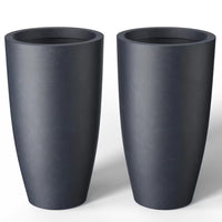 Thumbnail for Extra Large Tall round Concrete Plant Pot / Planter Set of 2