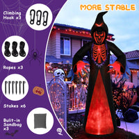 Thumbnail for 12Ft Halloween Inflatable Grim Reaper, Spooky Blow up Yard Decor with Built-In 7 Modes 3D LED Flame Lights for Holiday Party Garden Patio Lawn