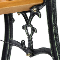 Thumbnail for Garden Metal Bench Porch Path Hardwood Chair for Patio Park Outdoor Deck