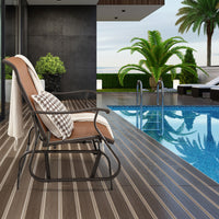 Thumbnail for 2-Person Patio Glider Bench with High Back and Curved Armrests