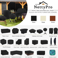 Thumbnail for Patio Coffee Table Cover Rectangular Waterproof Outdoor Furniture Small Side ...
