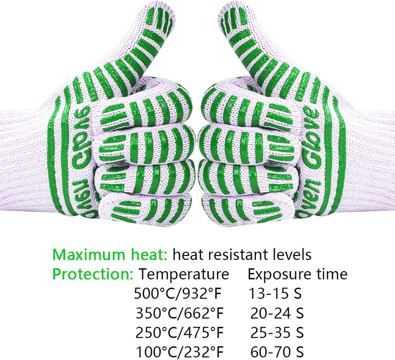 Extreme Heat Resistant Oven Gloves - 932F - Cooking Gloves for BBQ, Grilling, Baking,Cutting, Smoker Fireplace