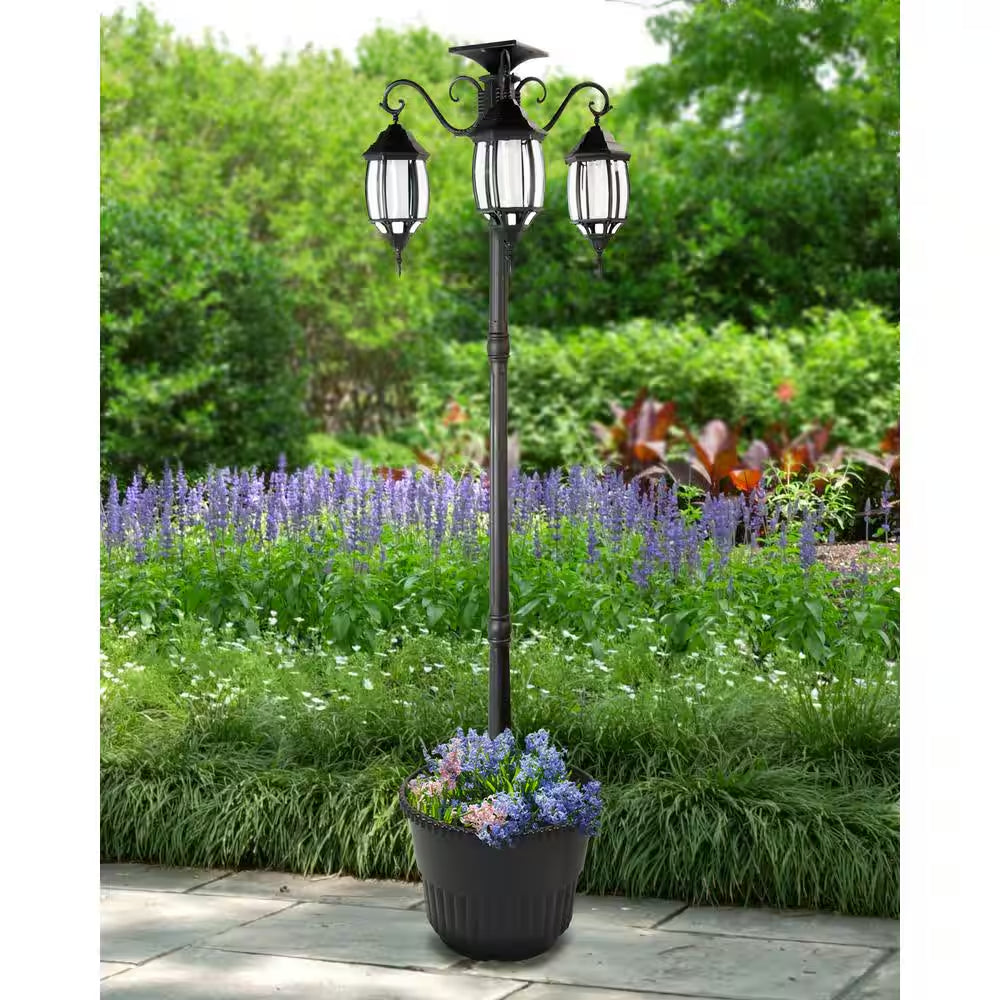 LED Solar Lamp Post and Planter