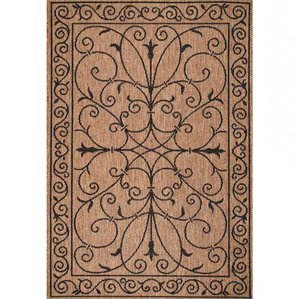Kathleen Krem Brown 6 Ft. X 9 Ft. Patio Indoor/Outdoor Patio Area Rug