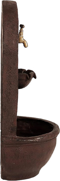 Thumbnail for Messina 26-Inch Outdoor Wall Fountain - Outdoor Water Fountain for Garden, Patio and Balcony - Bronze Finish