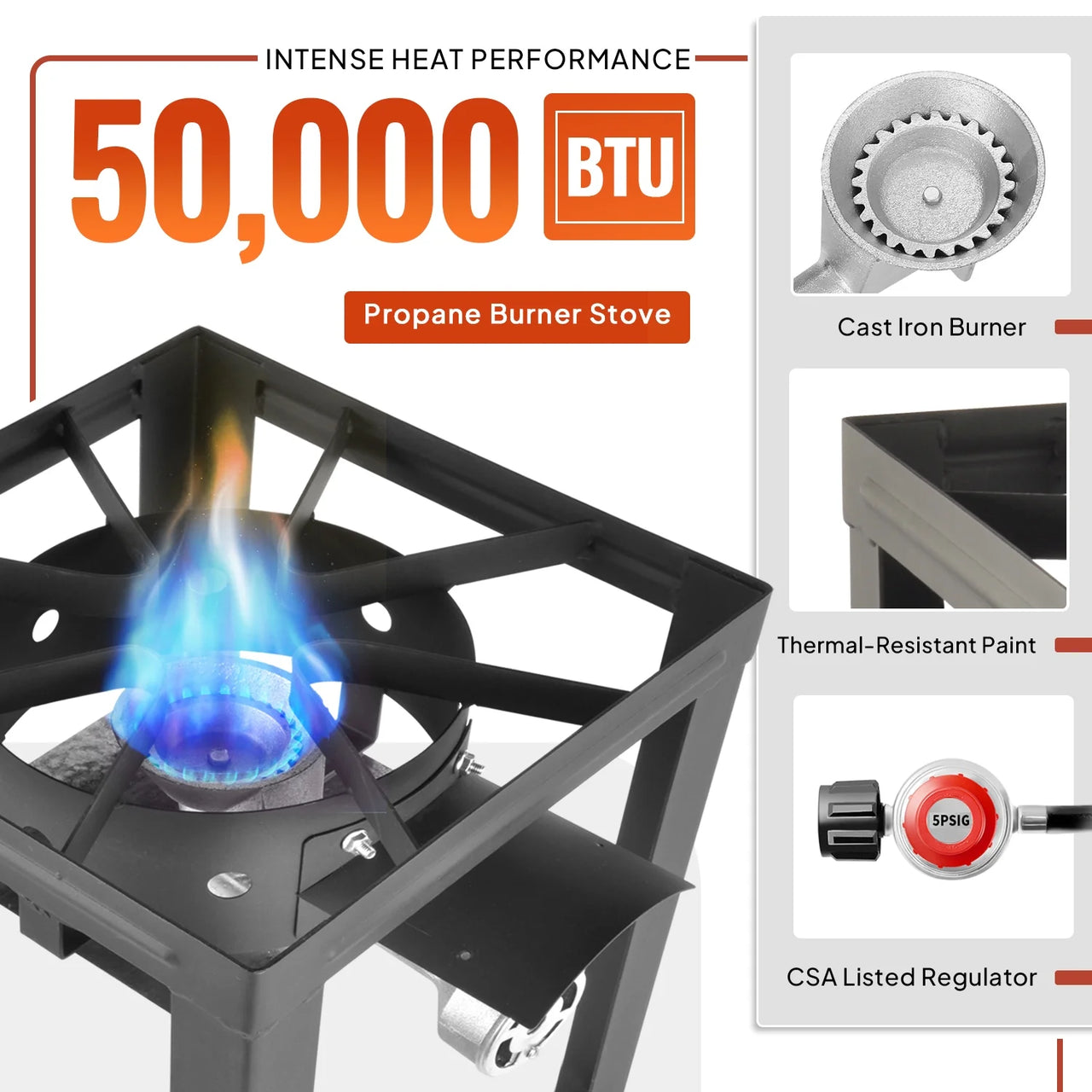 30QT & 10QT Outdoor Turkey Fryer | Seafood Boil Pot | Cover & Skimmer Included | 50,000BTU Propane Burner | Aluminum Deep Fryer Pot with Basket | Crab, Seafood & Crawfish Boiler