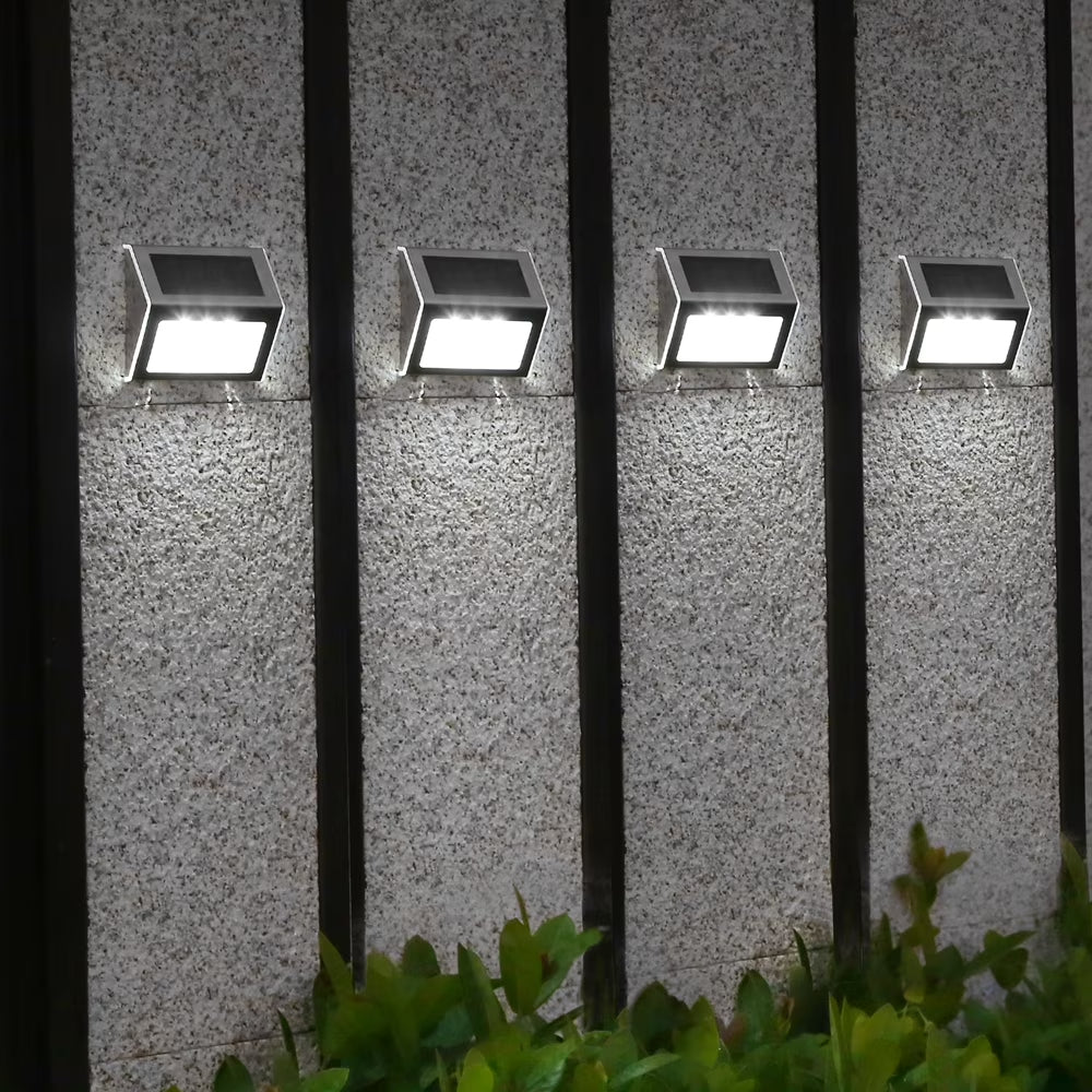 Waterproof Deck Lights Stainless Steel and ABS Cool White, 6 Count