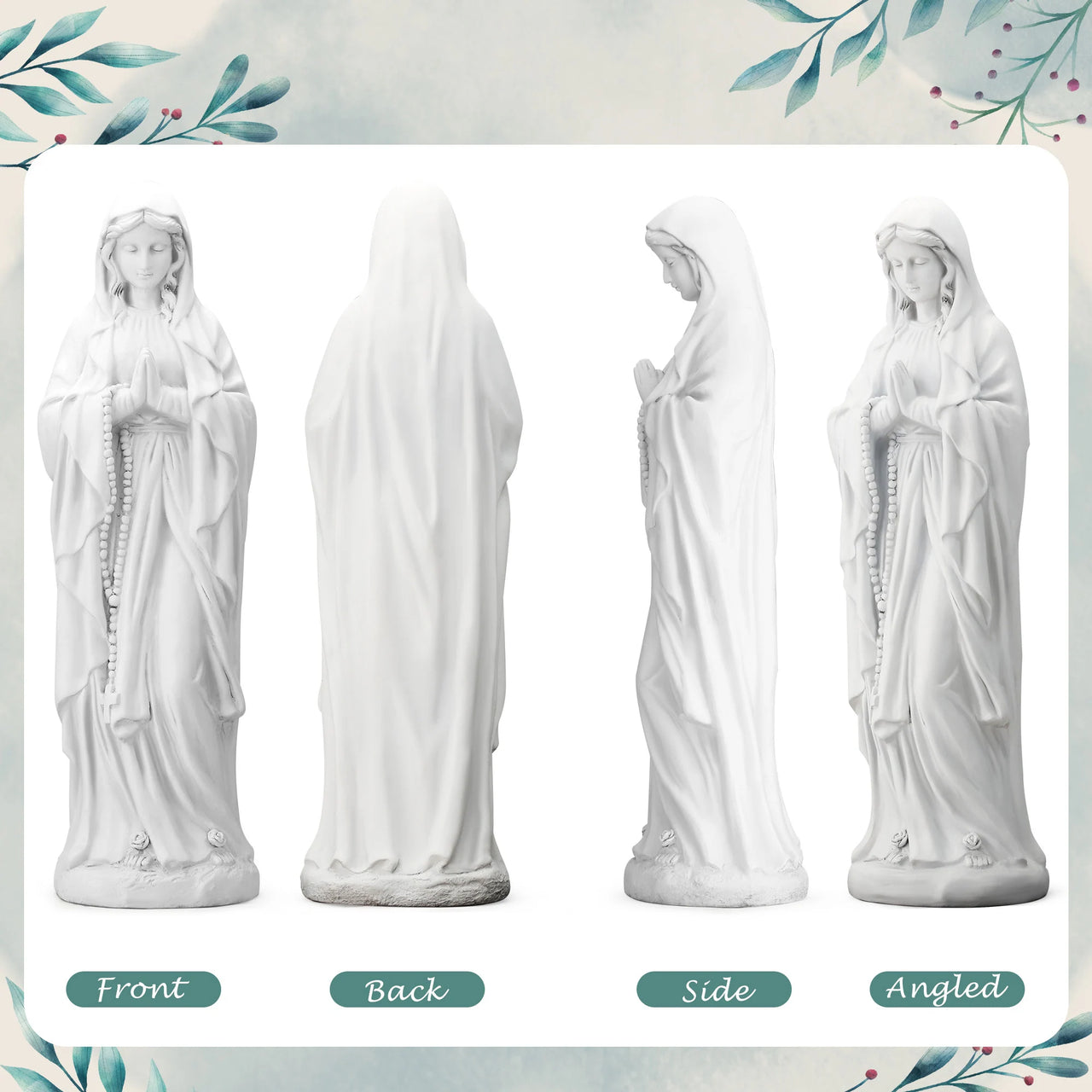 Outdoor Religious Sculpture, Garden Decor, Waterproof Sculpture, Suitable for Courtyard, Front Porch, Patio