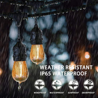 Thumbnail for Outdoor 2700K Solar Patio String Lights (S14, 50)