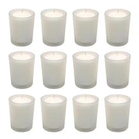 Thumbnail for 12 Candles (15 Hours) in Frosted Glass Votives