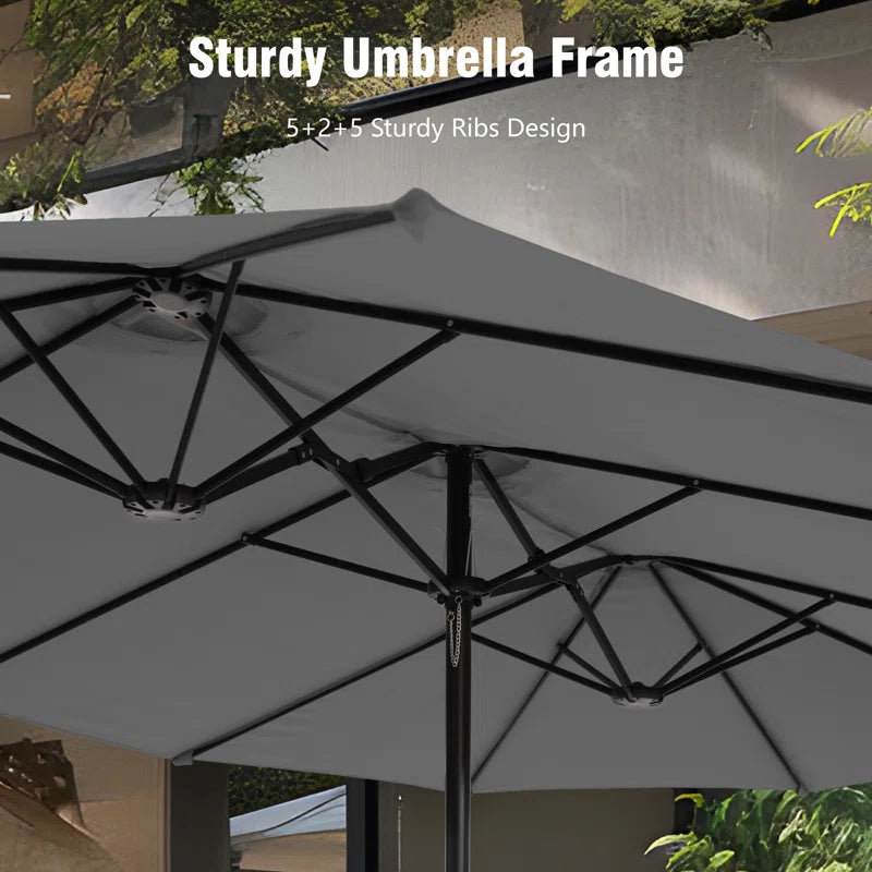 Rectangular Market Umbrella with Base