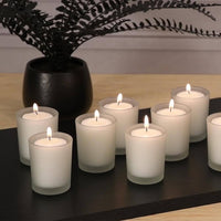 Thumbnail for 12 Candles (15 Hours) in Frosted Glass Votives