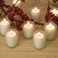 Thumbnail for 12 Candles (15 Hours) in Frosted Glass Votives