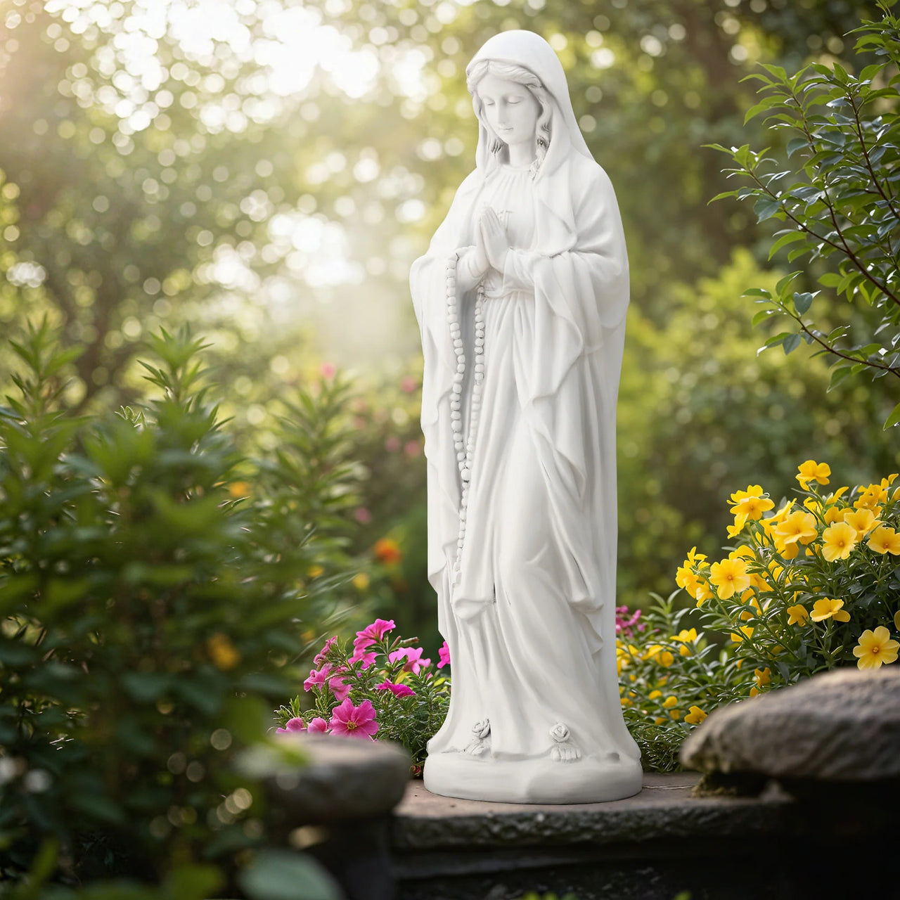 Outdoor Religious Sculpture, Garden Decor, Waterproof Sculpture, Suitable for Courtyard, Front Porch, Patio