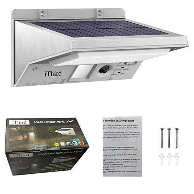 Ithird Solar Lights Outdoor Motion Sensor, Led Solar Powered Outdoor L