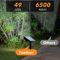 Thumbnail for Solar Lights Outdoor, 2 Pack 49 LED Super Bright Solar Spot Lights with 2 Lighting Mode, Waterproof Solar Powered Landscape Spotlights for Garden Patio Walkway Yard Outdoor Decor, White