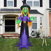 Thumbnail for 12 Ft Halloween Inflatable Witch Decoration with Built-In Leds,Witch Halloween Decorations Outdoor Blow up Yard Lawn Decoration