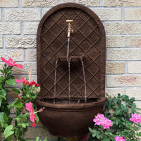 Thumbnail for Messina 26-Inch Outdoor Wall Fountain - Outdoor Water Fountain for Garden, Patio and Balcony - Bronze Finish