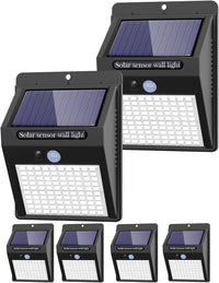 Thumbnail for 6 Pack Outdoor Solar Motion Lights - 3 Modes/100Led Wireless, IP65 Waterproof Solar Security Lights with Motion Sensor for Front Door, Backyard, Garage, Deck
