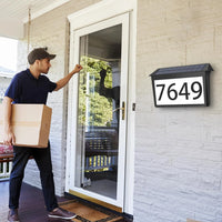 Thumbnail for 2 in 1 Solar Address Sign for Yard Lighted House Numbers Waterproof Illuminated Address Plaque with Stakes 22 Leds 3 Color Lighting Modes Wall Mounted/In Ground 2 Ways for outside Street