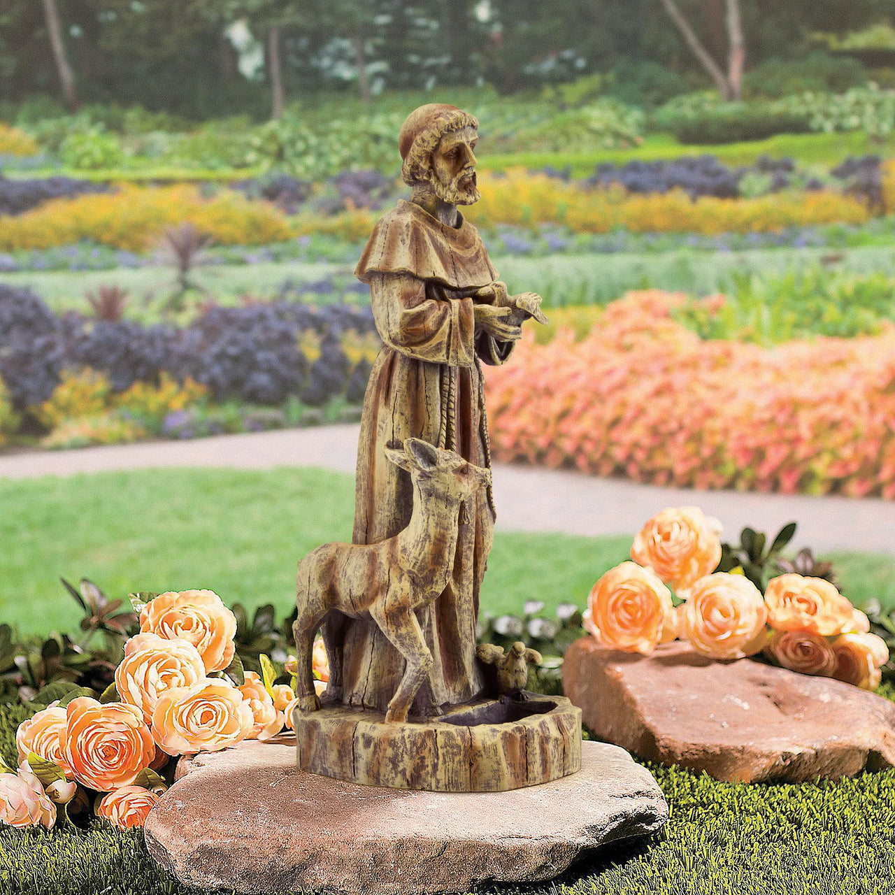 Outdoor Religious Sculpture, Garden Decor, Waterproof Sculpture, Suitable for Courtyard, Front Porch, Patio