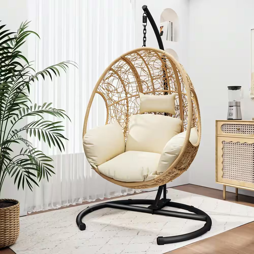 Wicker Patio Swing Outdoor Indoor Hanging Chair