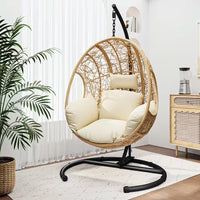 Thumbnail for Wicker Patio Swing Outdoor Indoor Hanging Chair