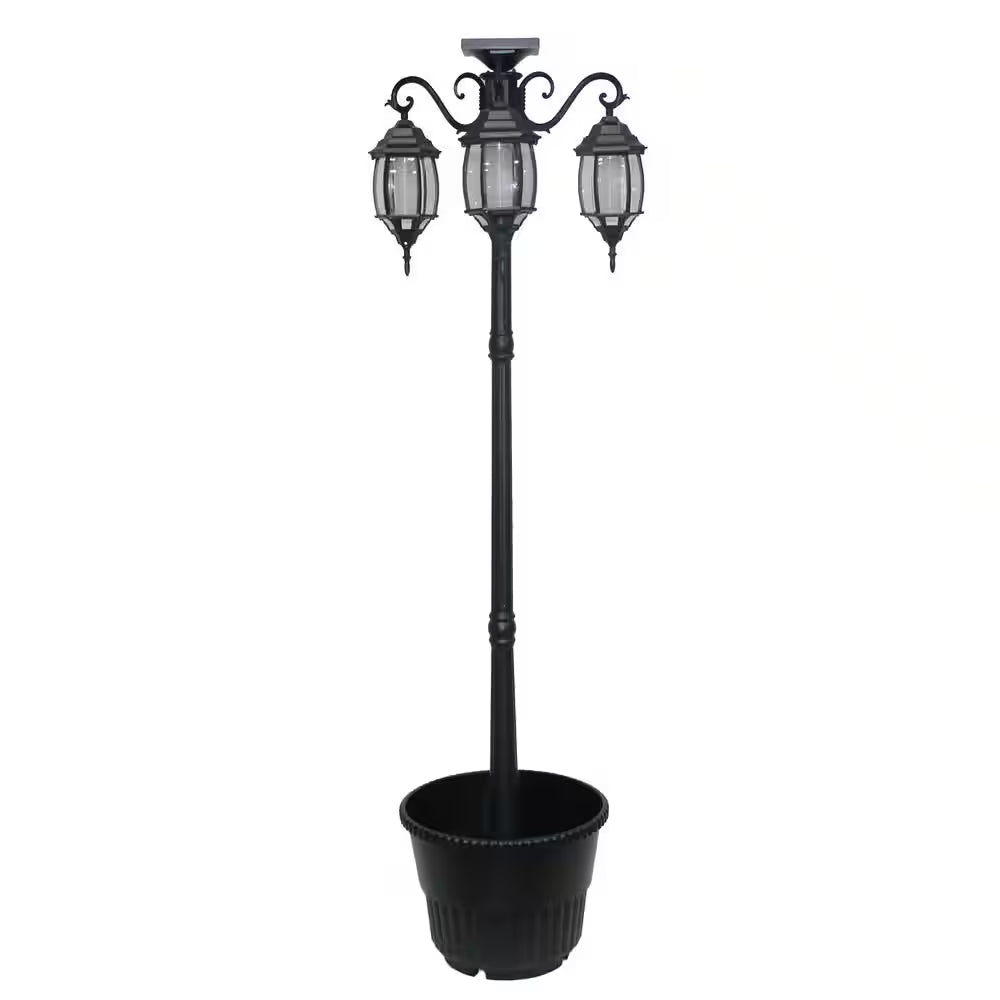 LED Solar Lamp Post and Planter