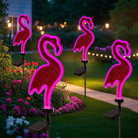 Thumbnail for Solar Flamingo Pink Neon Light - 2Pack 42 Inch Metal Garden Stake Lights, Flamingo Gifts for Women Path Lighting for Yard Lawn Patio Walkway Decor
