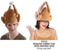 Thumbnail for Plush Roasted Turkey Hat Thanksgiving Outfit Halloween Costume Turkey Trot Hat