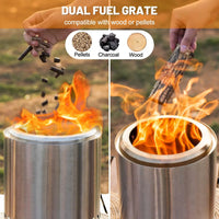 Thumbnail for Table Top Firepit 7 Inch - Tabletop Fire Pit Camping Stove Stainless Steel Pellet Patio Heater Portable Smokeless Fire Pit for Camping Outdoor Outside