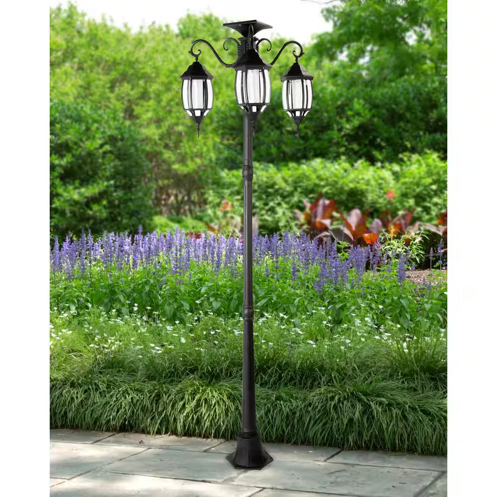 LED Solar Lamp Post and Planter