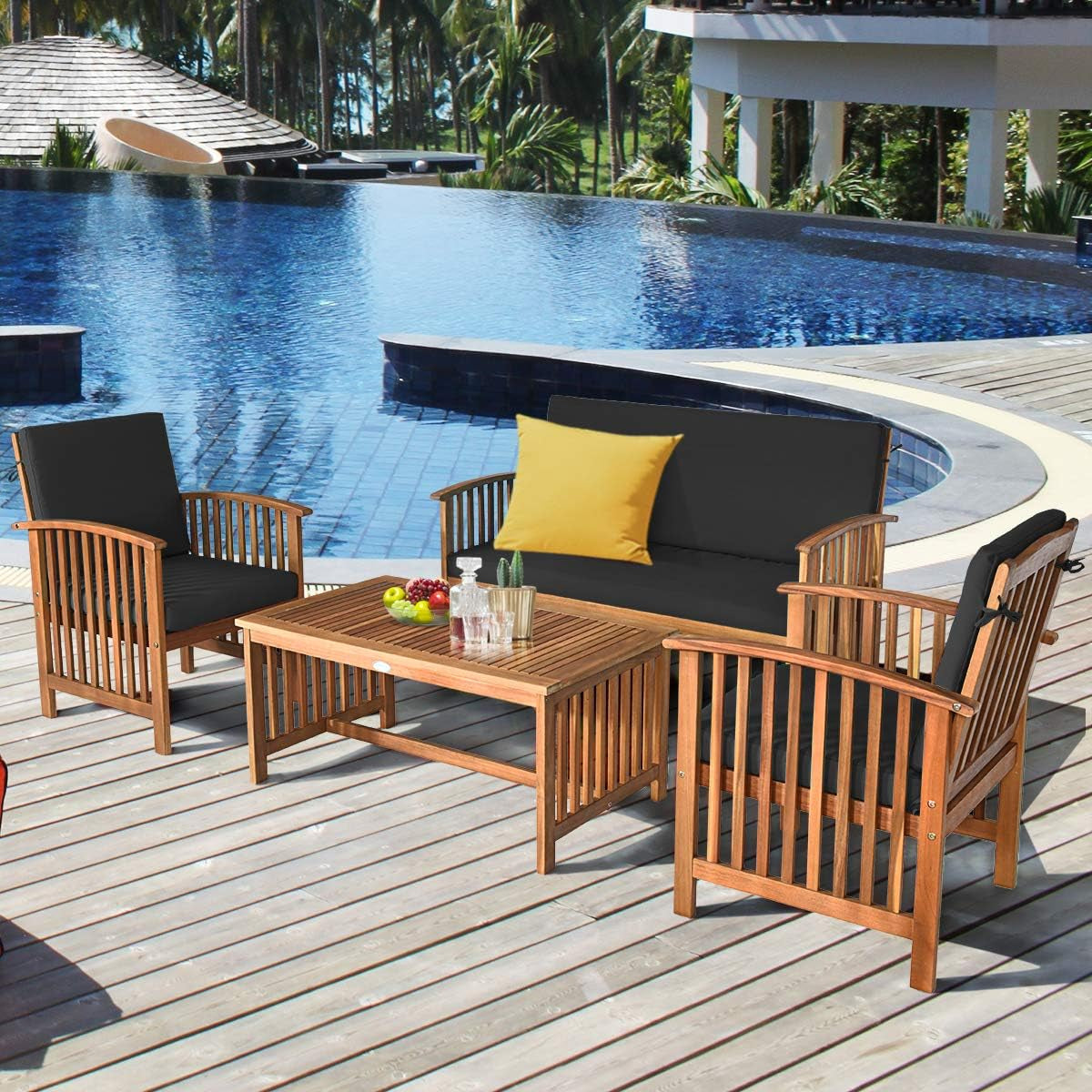 Outdoor Acacia Wood Sofa Set 8 PCS