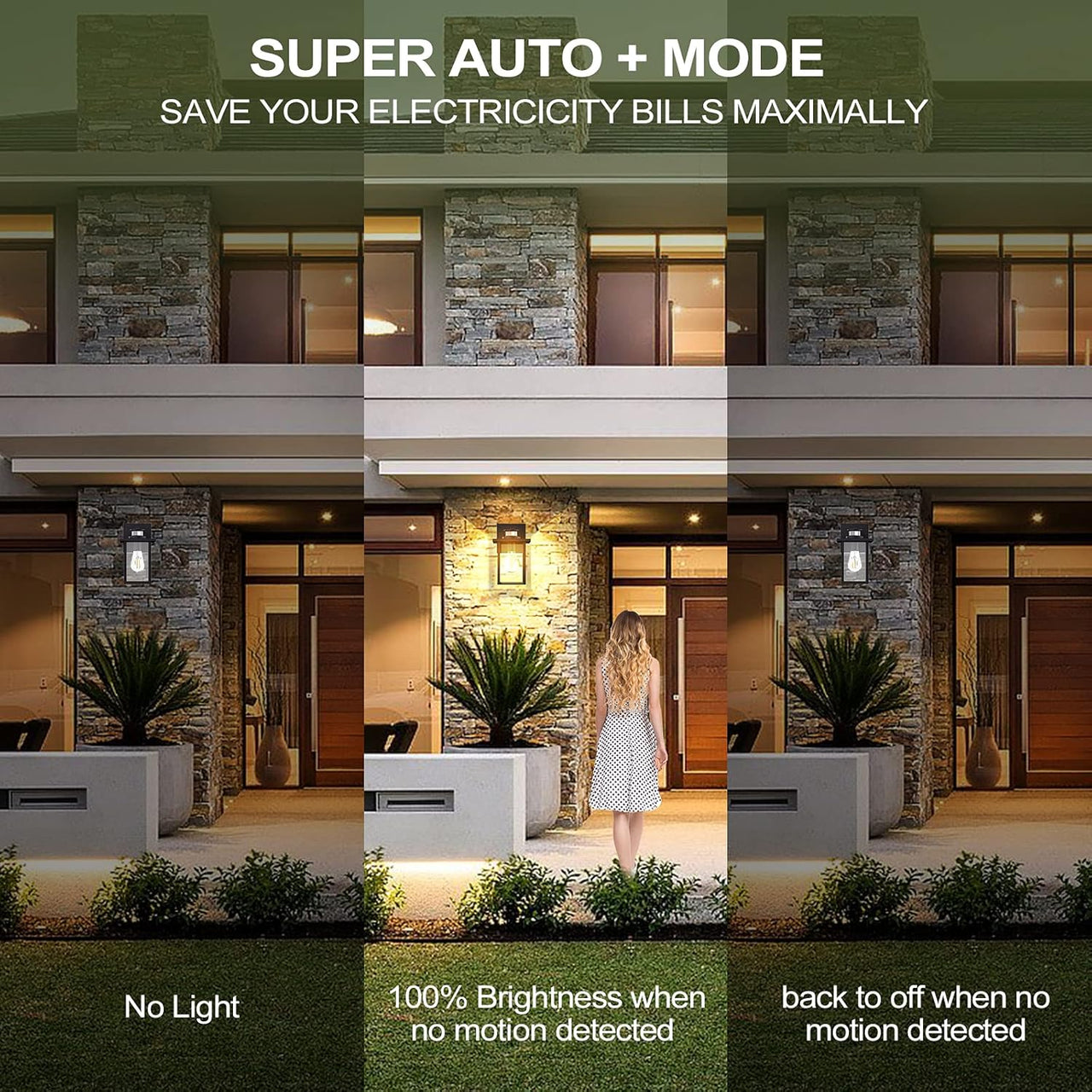 Motion Sensor Outdoor Wall Lights