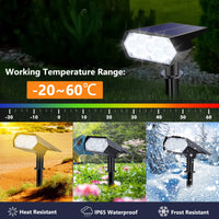 Thumbnail for Solar Lights Outdoor, 2 Pack 49 LED Super Bright Solar Spot Lights with 2 Lighting Mode, Waterproof Solar Powered Landscape Spotlights for Garden Patio Walkway Yard Outdoor Decor, White
