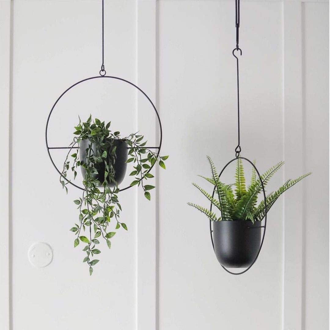 Hanging Planters for Indoor and Outdoor Plants with Hooks & Chains 2 Pcs 