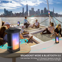 Thumbnail for Portable Bluetooth Speaker,Wireless Stereo Lantern Speaker with RGB LED Lights,50W Flame Speaker for Patio Garden Decor
