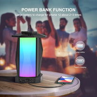 Thumbnail for Portable Bluetooth Speaker,Wireless Stereo Lantern Speaker with RGB LED Lights,50W Flame Speaker for Patio Garden Decor