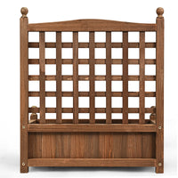 Thumbnail for Solid Wood Planter Box with Trellis Weather-Resistant Outdoor 25''X11''X30''