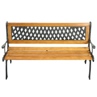 Thumbnail for Garden Metal Bench Porch Path Hardwood Chair for Patio Park Outdoor Deck