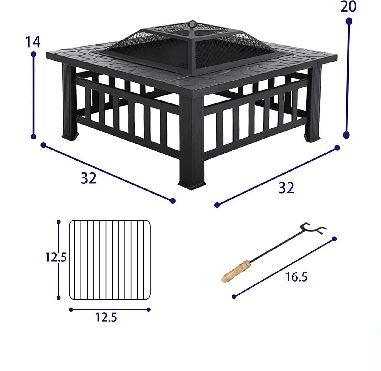 Metal Fire Pit for Outside